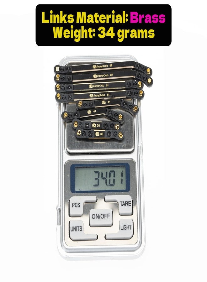 مجموعة وصلات RampCrab عالية الخلوص، 4 وصلات لسيارة SCX24 90081، مجموعة وصلات نحاسية، قطع غيار مُحسّنة لسيارة SCX24 Deadbolt، Betty B17، ملحقات ترقية سيارة Axial 1/24 RC Crawler، 8 قطع، أسود - Image 4